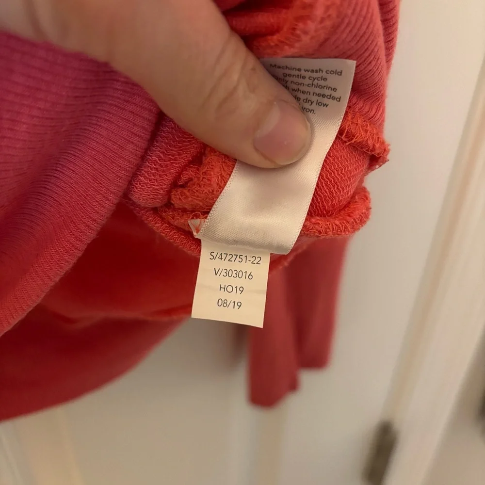 Athleta Mindset Sweatshirt Coral Pink Athletic Top Workout Athleisure Yoga S - Picture 7 of 8